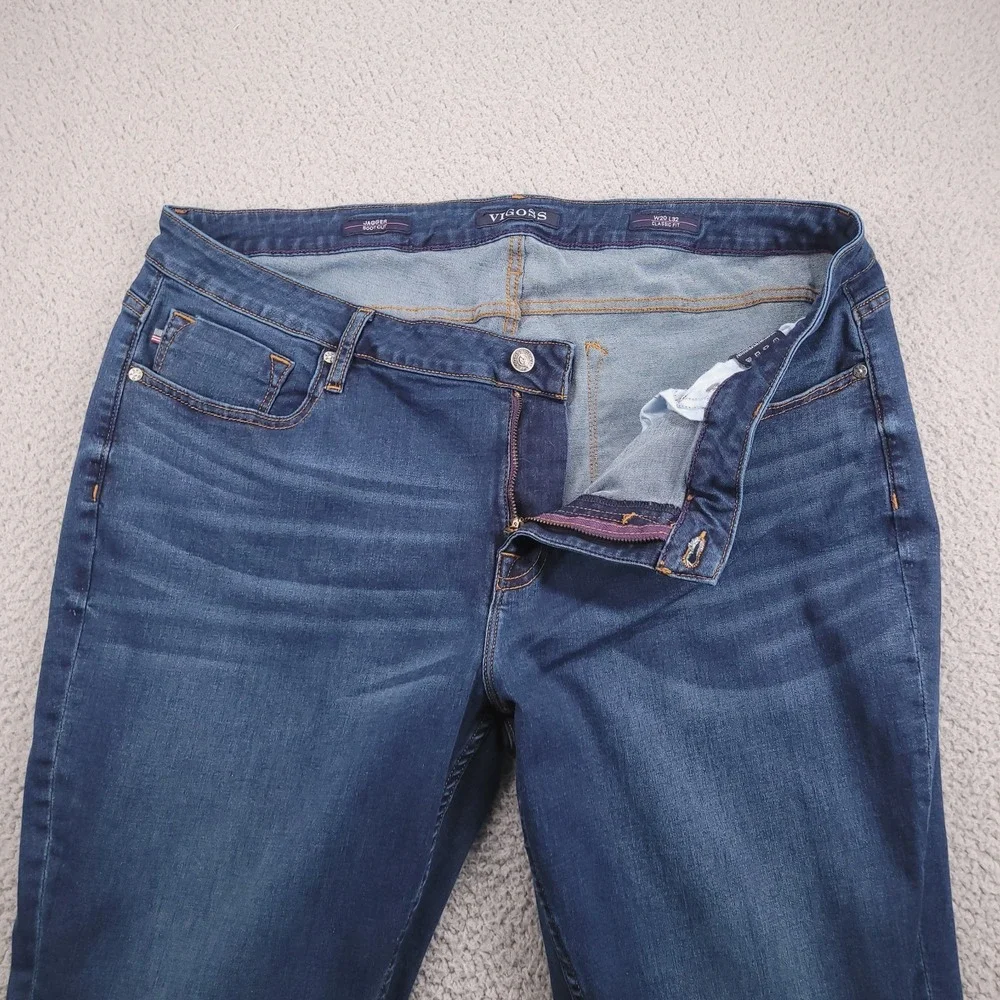 VIGOSS Jeans Size 20 Jagger Boot Cut Classic Fit Dark Wash Stretch Denim